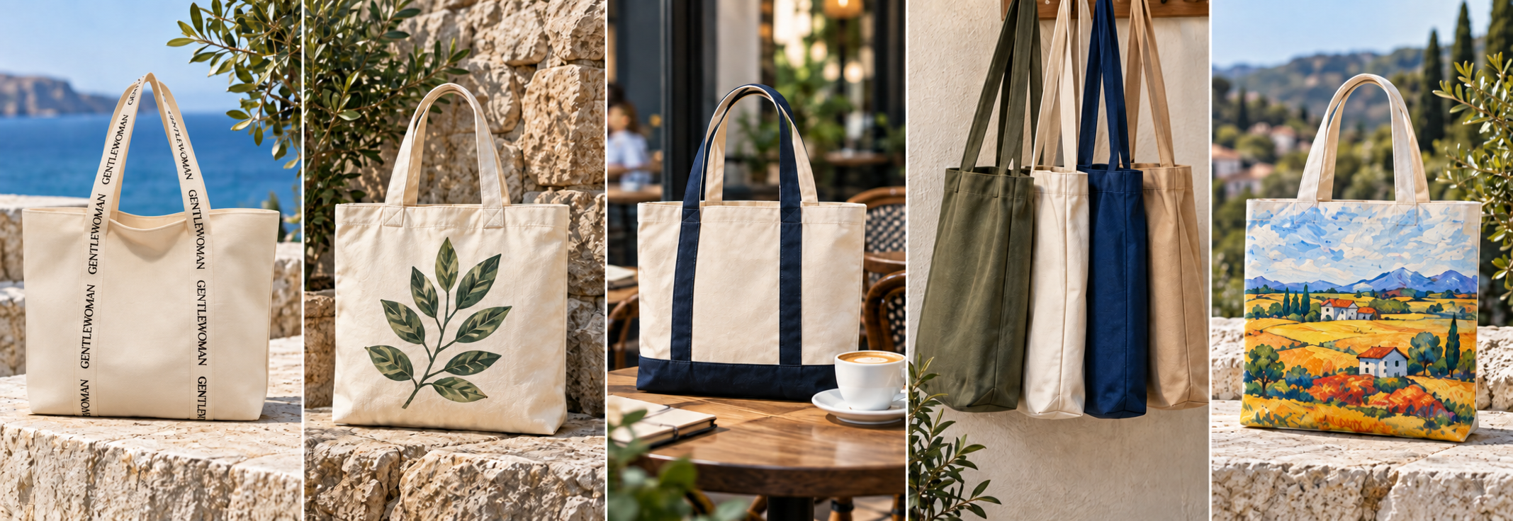 Five premium custom canvas tote bag projects